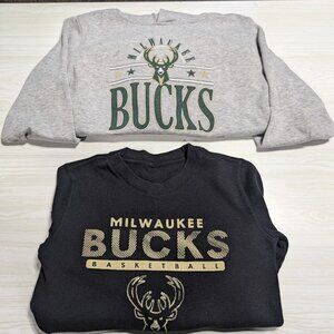 NBA Youth Boys Milwaukee Bucks Long Sleeve Shirt and Hoodie Size Small- 8